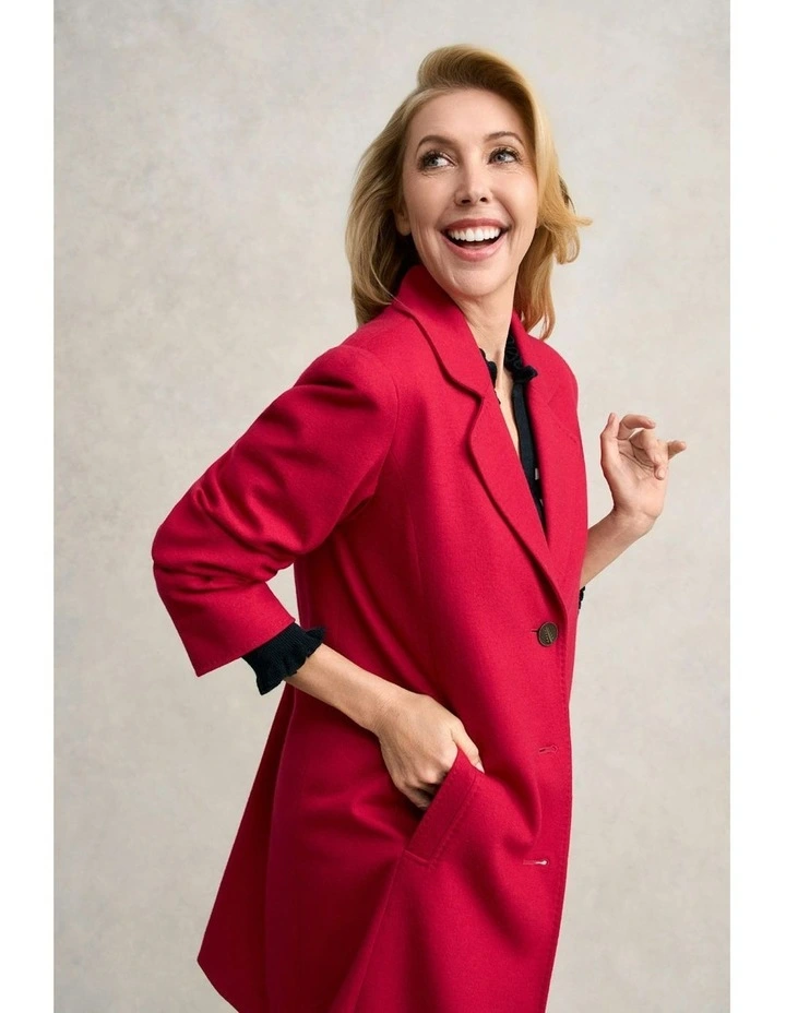 Wool Coat in Rouge image 3