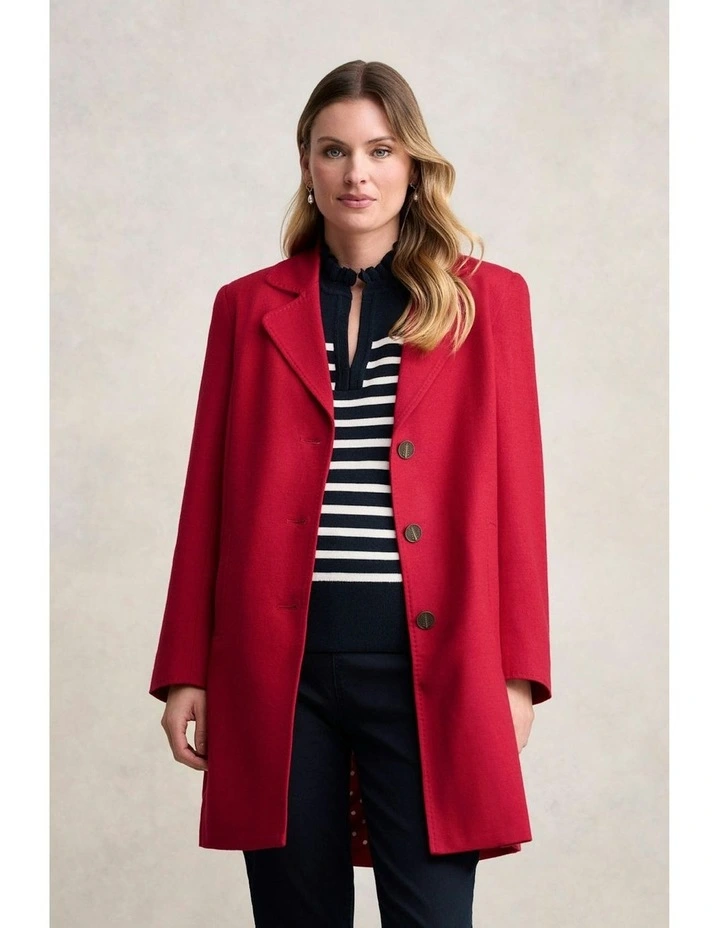 Wool Coat in Rouge image 4