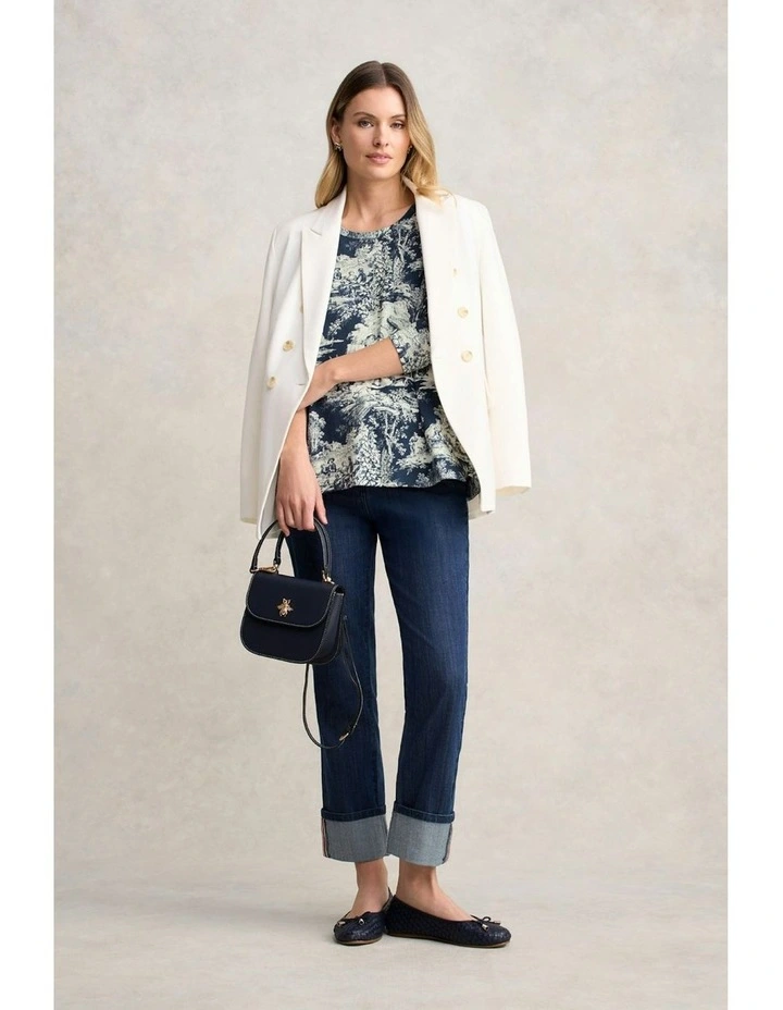 Organic Cotton T-shirt in Blue image 2