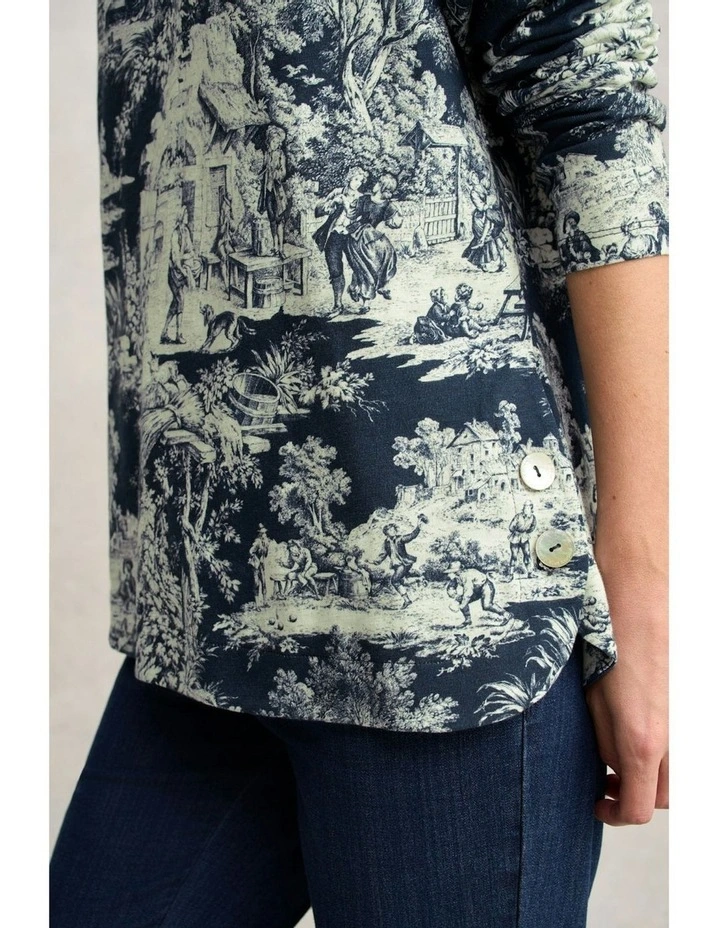 Organic Cotton T-shirt in Blue image 4