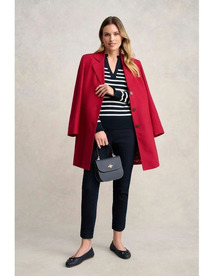 Stripe Wool Jumper in Cream/Ink image 6