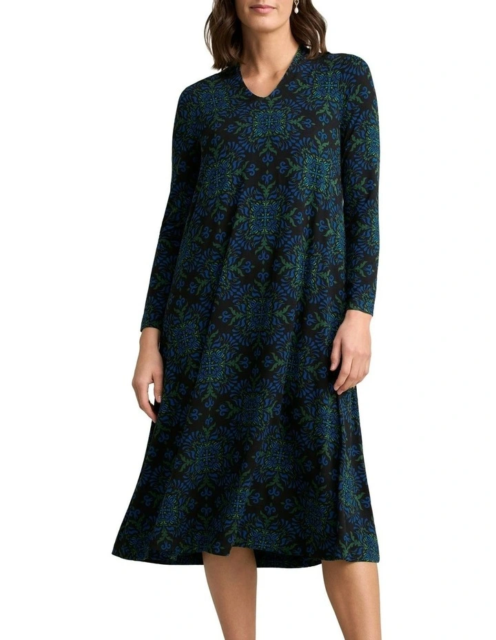 Jersey Midi Dress in La Boheme Print image 1