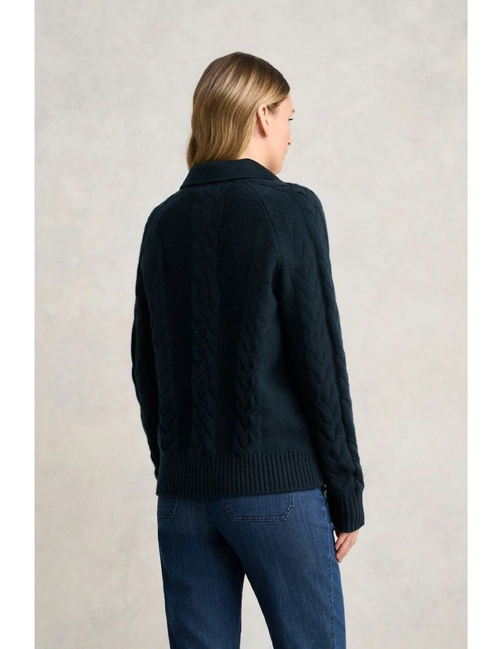 Cable Mix Jacket in Ink image 6