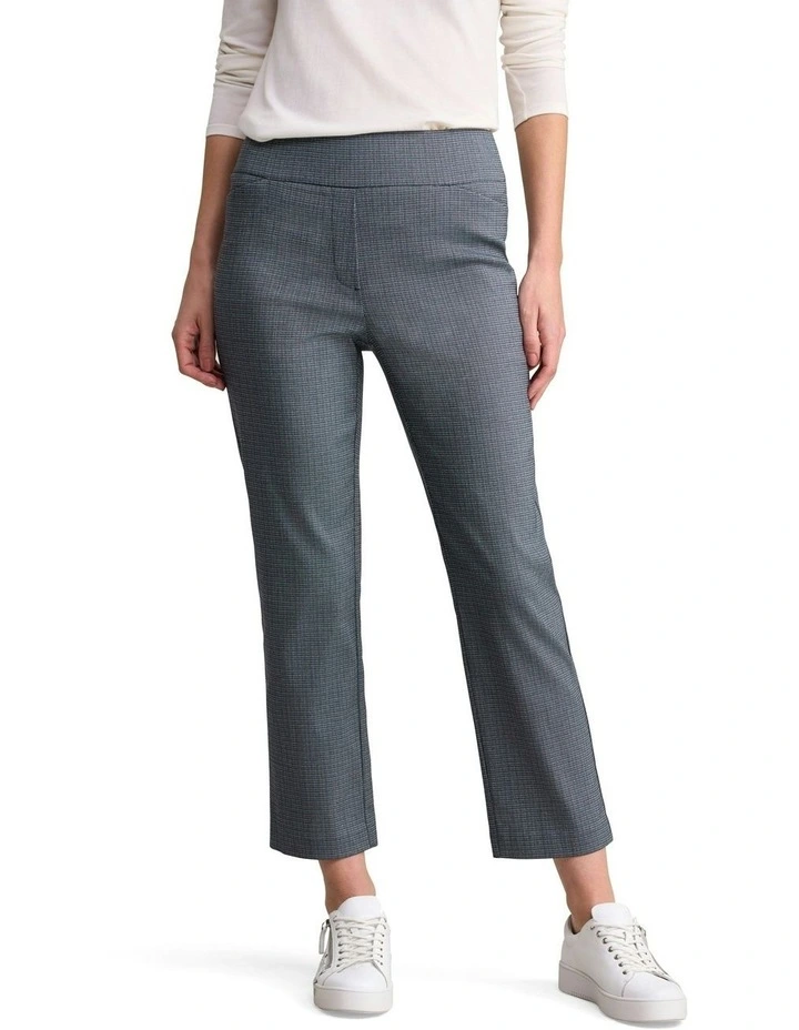 Tapered Check Pant in Ink Textured Check image 1