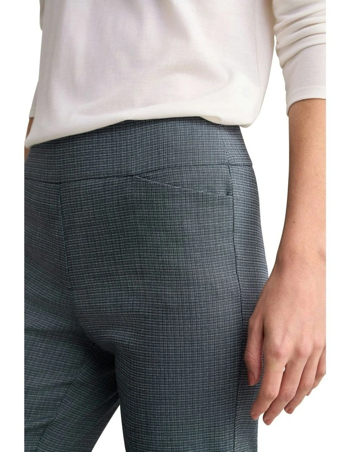 Tapered Check Pant in Ink Textured Check image 3