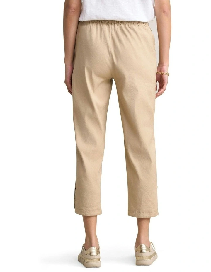 Curved Hem Linen Pant in Flax image 4