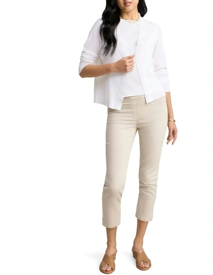 Essential Cardigan in White image 3