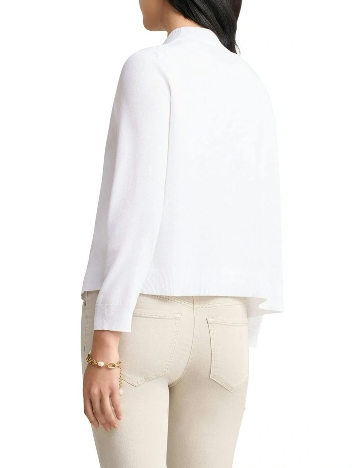 Essential Cardigan in White image 4