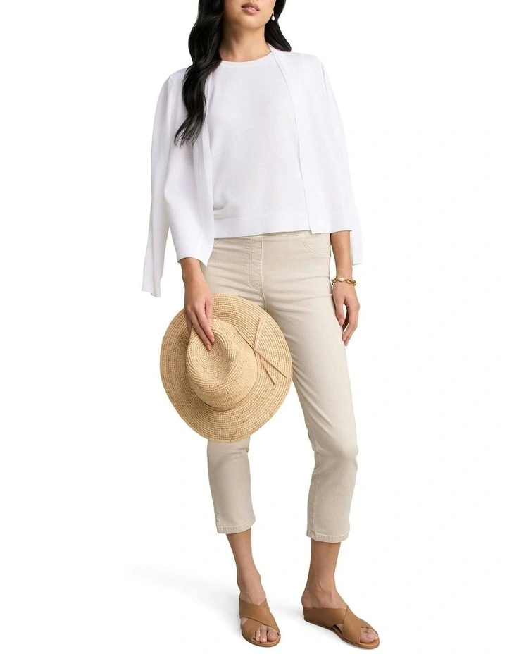 Essential Knit Tank in White image 2