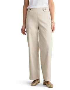 Wide Leg Jeans in Taupe