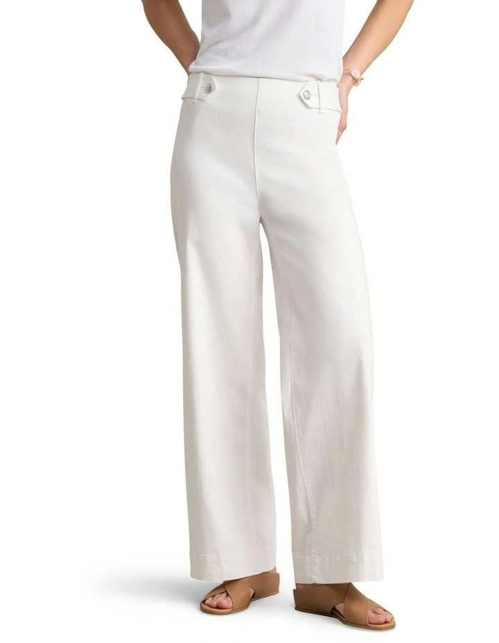 Wide Leg Jeans in White image 1