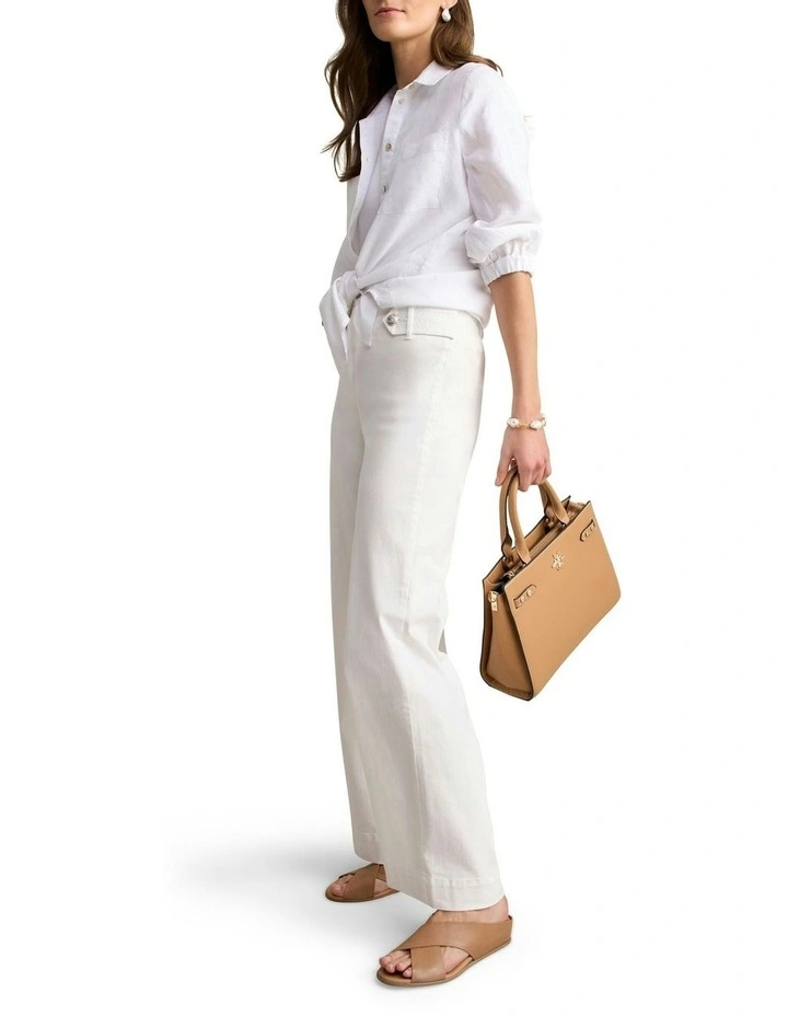 Wide Leg Jeans in White image 2