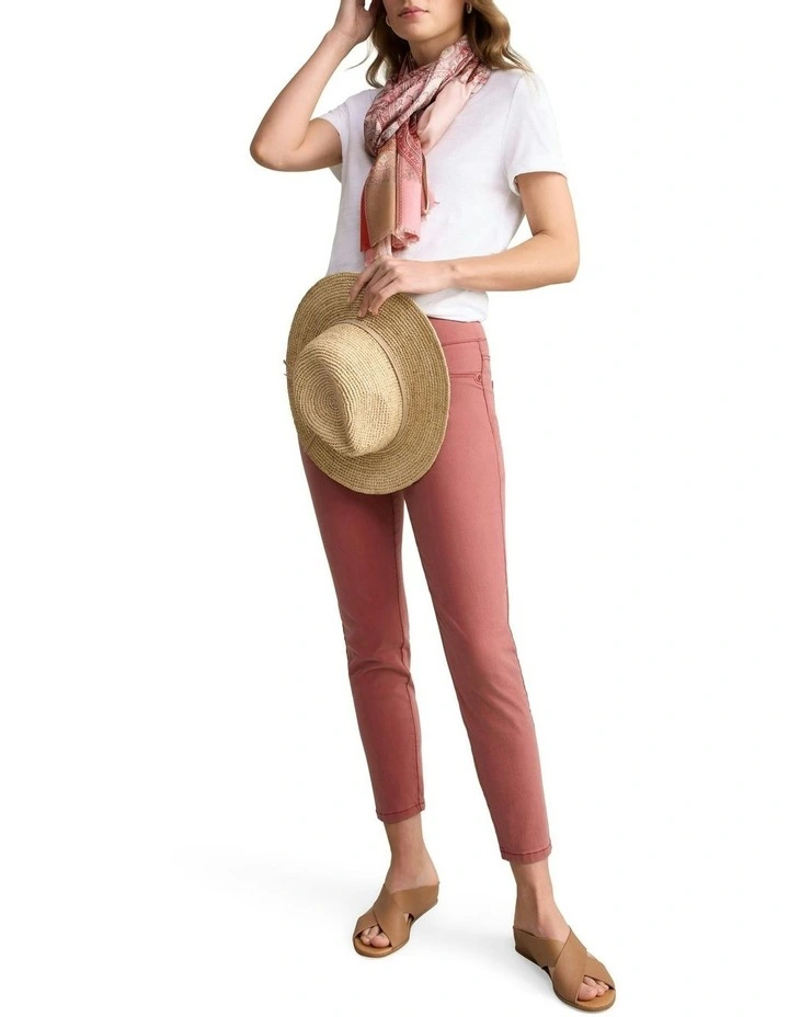 7/8th Skinny Leg Bengajeans in Rosewood image 2