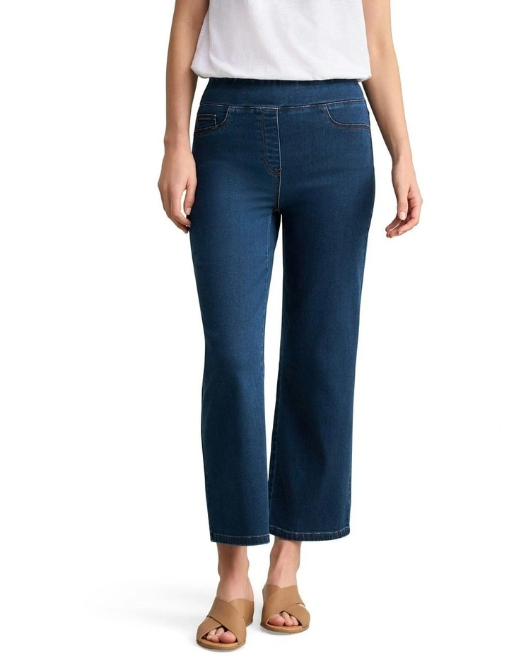 Bengajean 7/8th Relaxed Fit Jeans in Blue Denim image 2