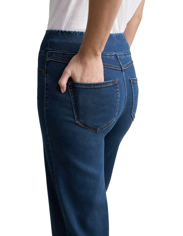 Bengajean 7/8th Relaxed Fit Jeans in Blue Denim image 3