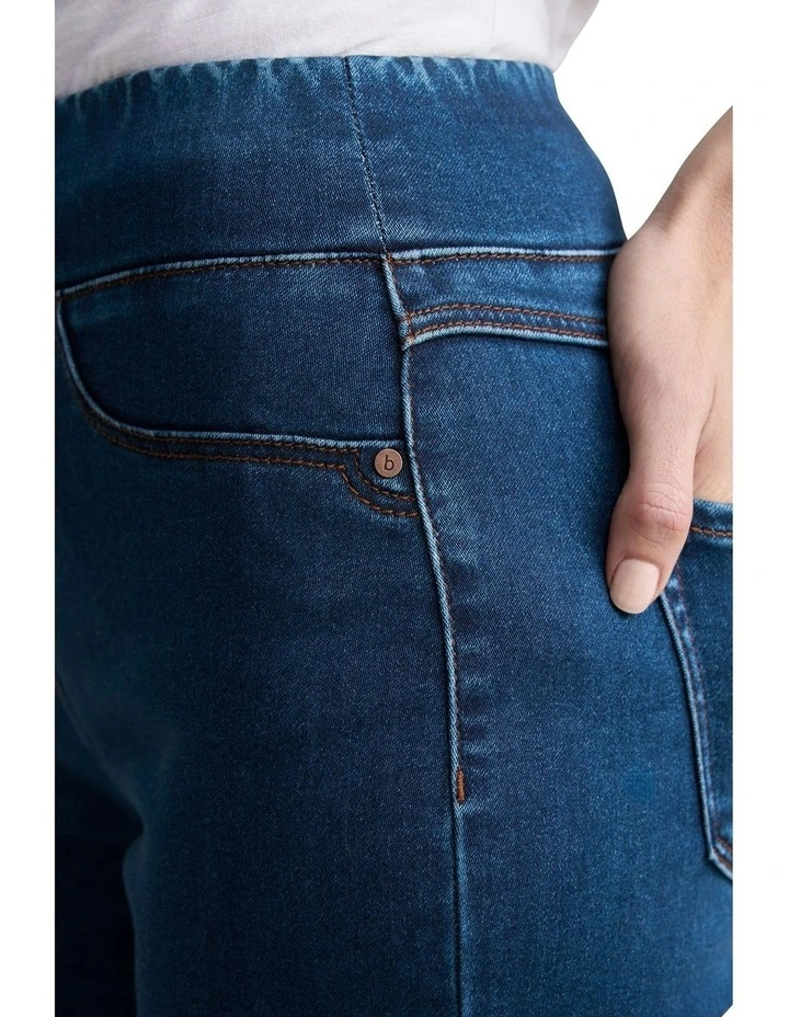 Bengajean 7/8th Relaxed Fit Jeans in Blue Denim image 4