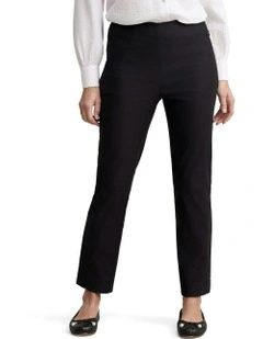 Seam Detail Tapered Pant in Black