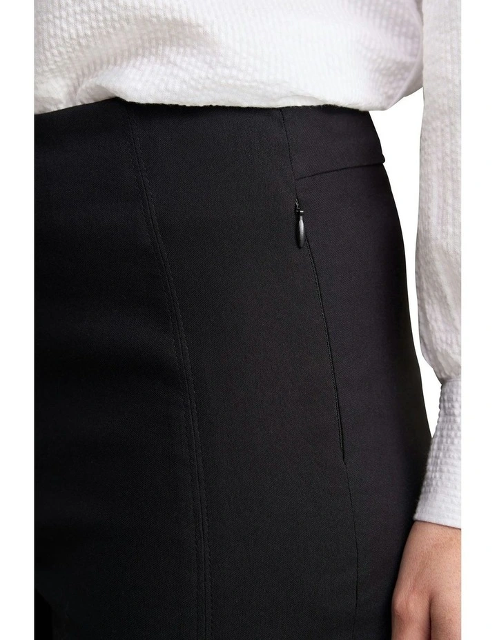 Seam Detail Tapered Pant in Black image 3