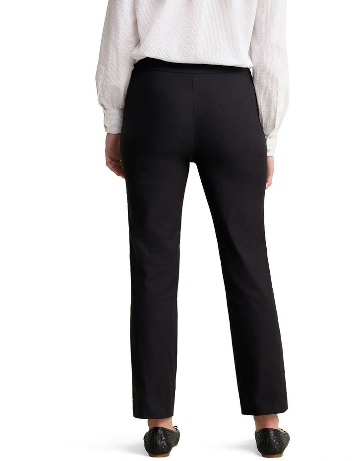 Seam Detail Tapered Pant in Black image 4