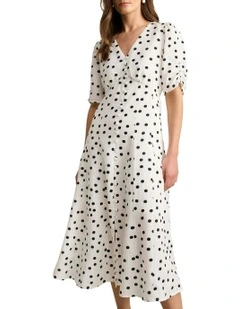 Spot Panel Dress in Spot Print