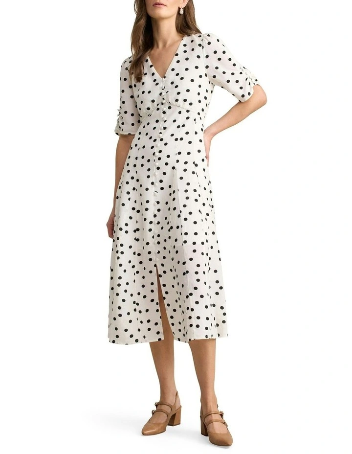 Spot Panel Dress in Spot Print image 2