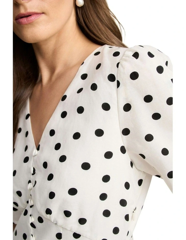 Spot Panel Dress in Spot Print image 3