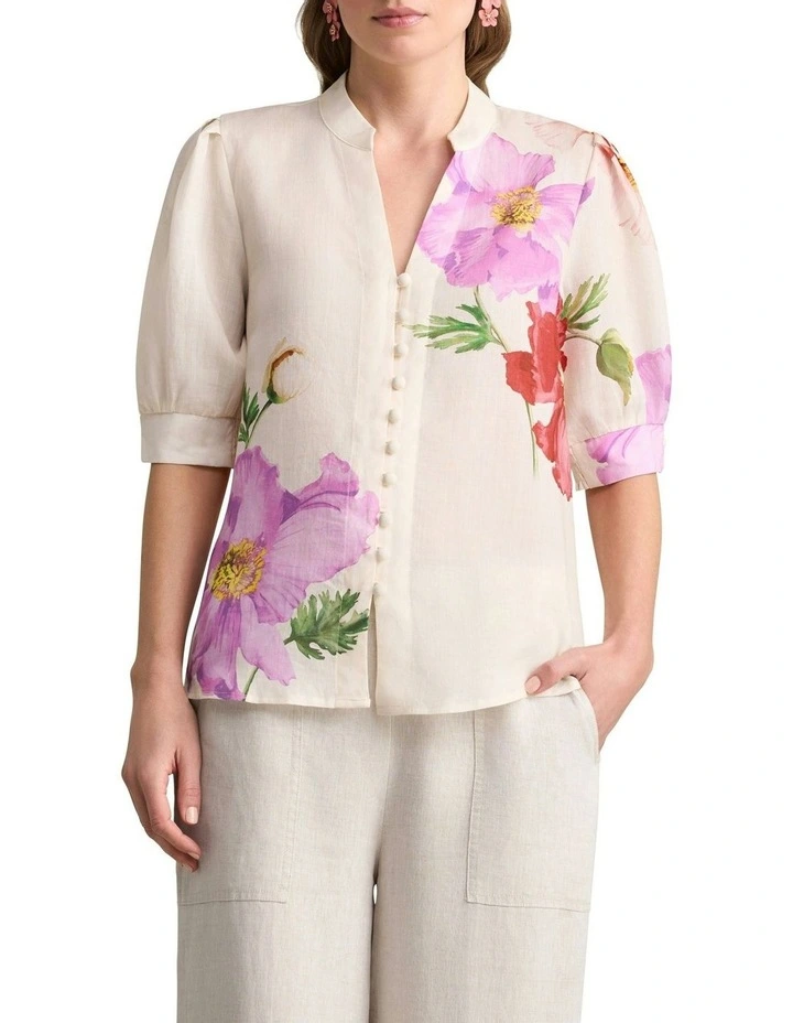 Ramie Blouse in White image 1