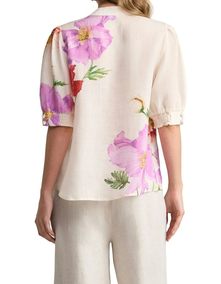 Ramie Blouse in White image 4