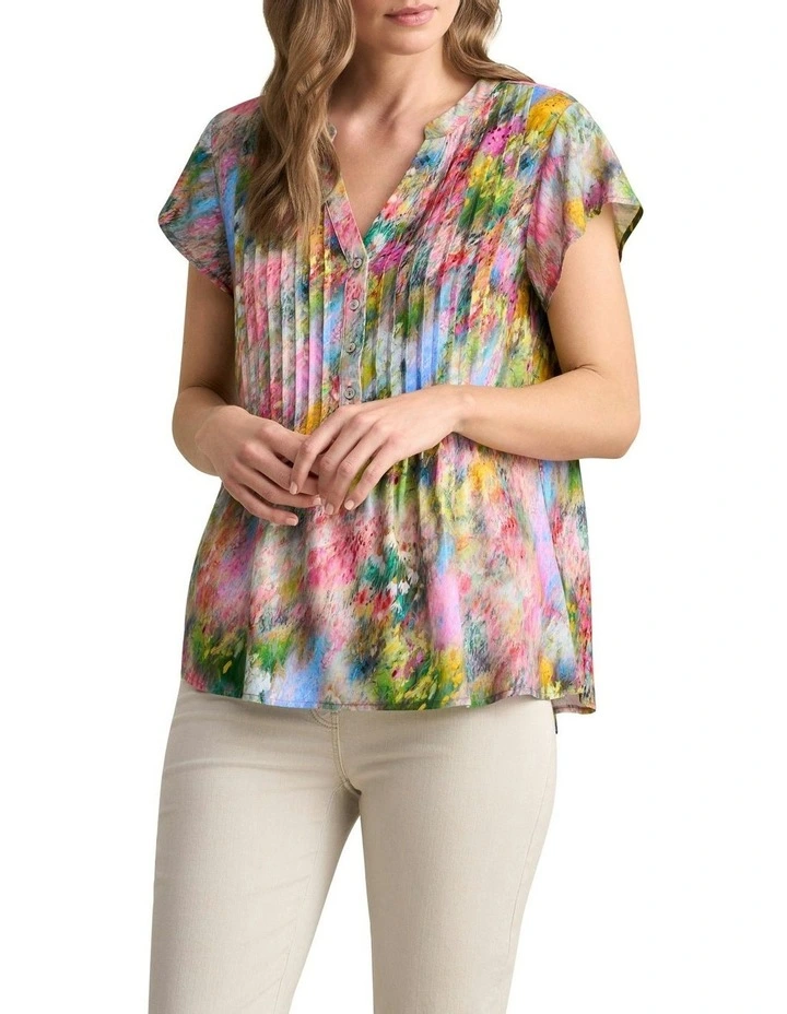 Lightweight Print Blouse in Multi image 1