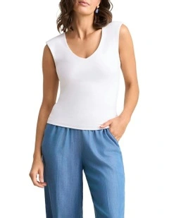 Double Layer Shaping Tank in White