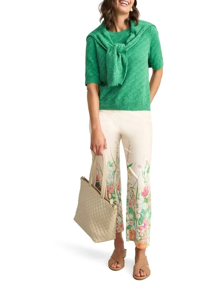 7/8 Relaxed Fit Bengajean in Botanical Print image 2