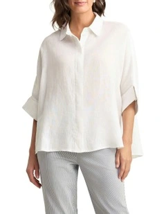 Relaxed Light Weight Shirt in White