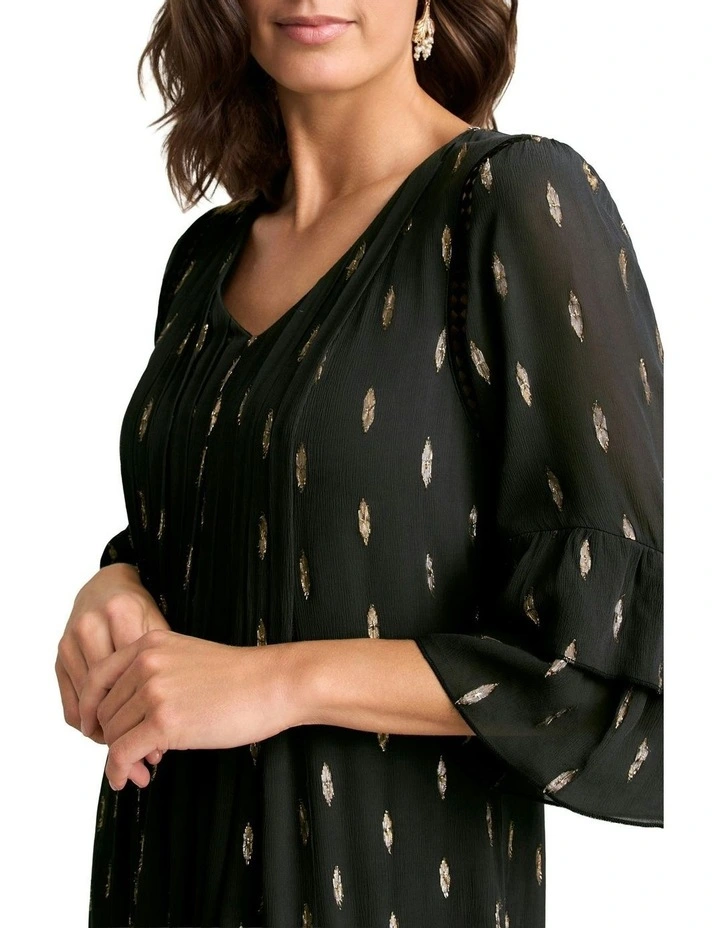 Lurex Clip Dress in Lurex Clip Jacquard image 3