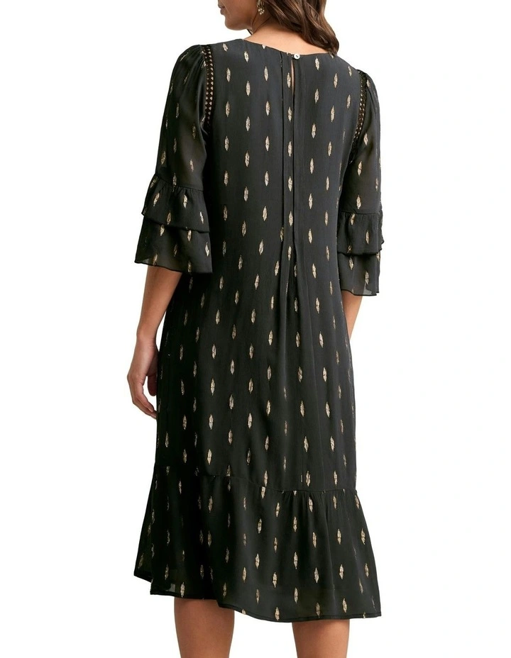 Lurex Clip Dress in Lurex Clip Jacquard image 4
