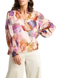 Georgette Floral Blouse in Cream