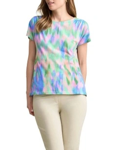 Tie Dye Printed T-shirt in Multi