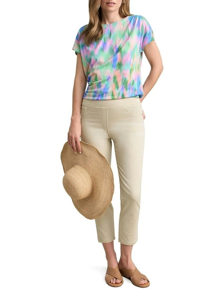 Tie Dye Printed T-shirt in Multi image 2