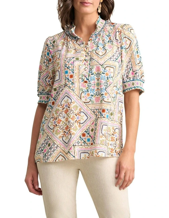 Rayon Blouse in Brown image 1