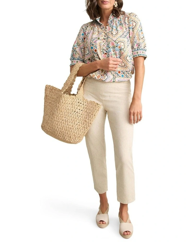 Rayon Blouse in Brown image 2