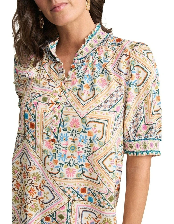 Rayon Blouse in Brown image 3