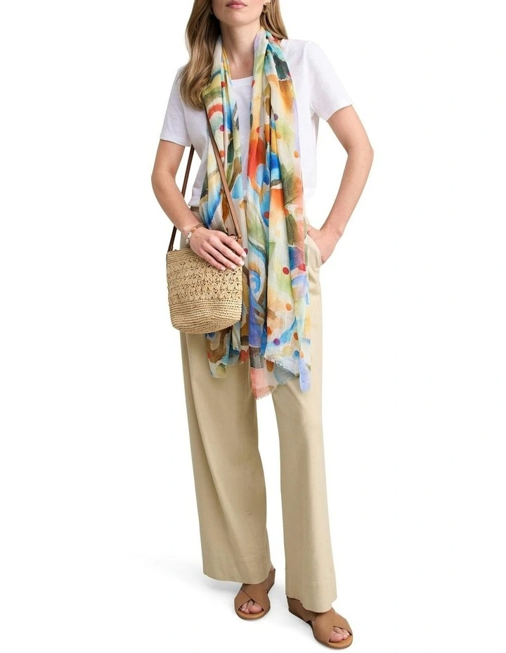Linen Blend Pant in Taupe image 2