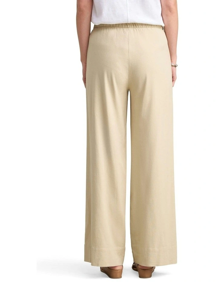 Linen Blend Pant in Taupe image 4