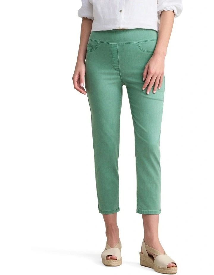 Bengajean Slim Leg Pant in Basil image 1