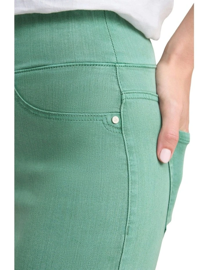 Bengajean Slim Leg Pant in Basil image 3