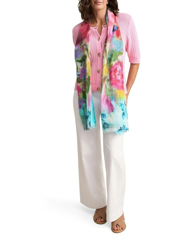 Short Sleeve Cardigan in Petal Pink image 2