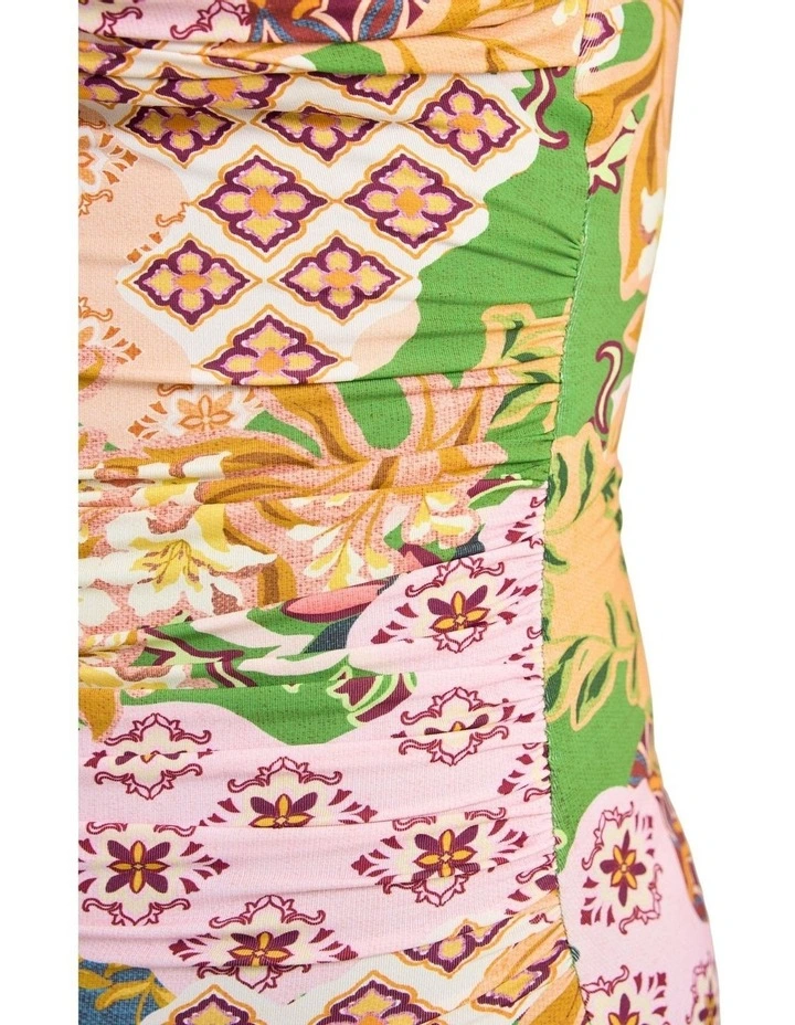 Convertible Bather Patch Floral Print One Piece in Multi image 5