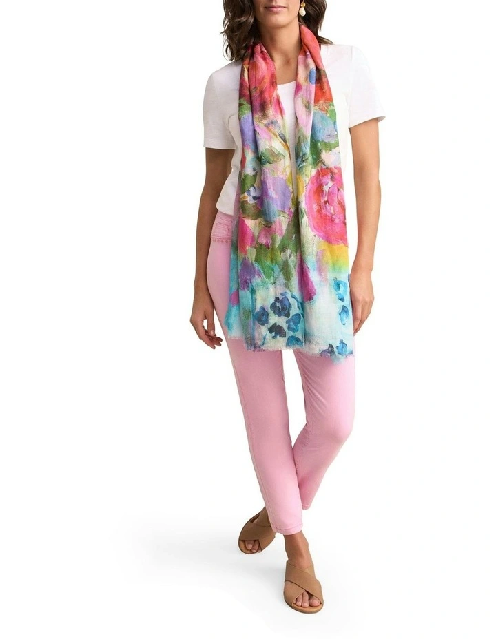 Bengajean Embroidered Pocket Pant in Petal Pink image 2