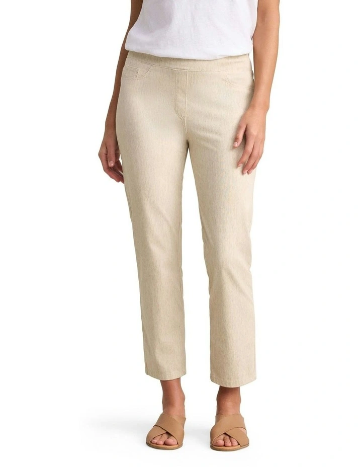 Bengajean 7/8 Straight Leg Pant in Natural Yarn Dye image 1