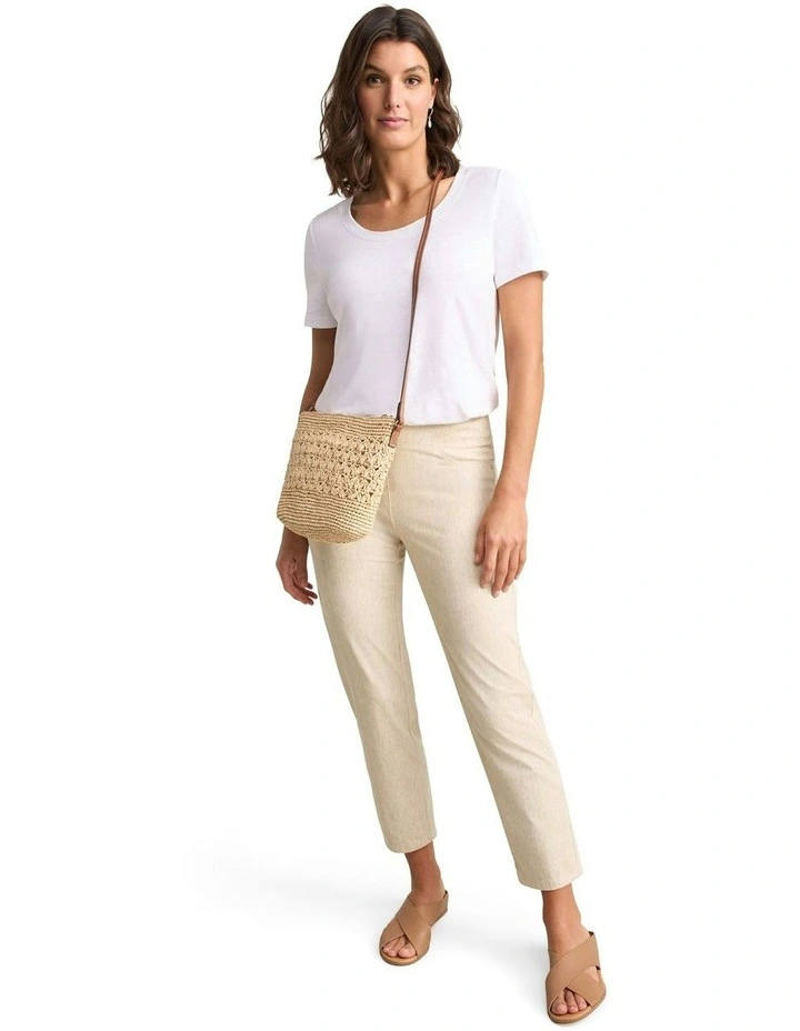 Bengajean 7/8 Straight Leg Pant in Natural Yarn Dye image 2