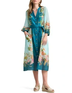 Border Printed Dress in Multi